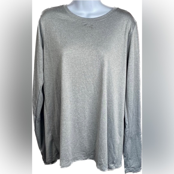 Under Armour Tops - Under Armour L Top Loose Fit Heat Gear Shirt Pullover Gray Yoga Gym Workout Jog